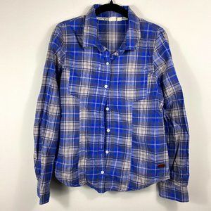 Roxy Plaid Shirt- Blue